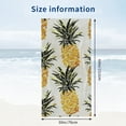 thumbnail image 3 of PHYHOO Summer Gold Pineapple Oversized Pineapple Striped Towel Super Soft &amp; for Swimming 30x60in, 3 of 8