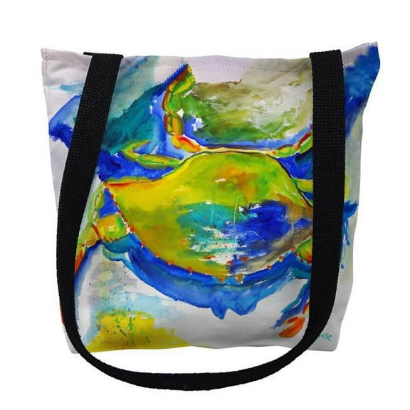 18 x 18 in. Blue & Yellow Crab Tote Bag - Large