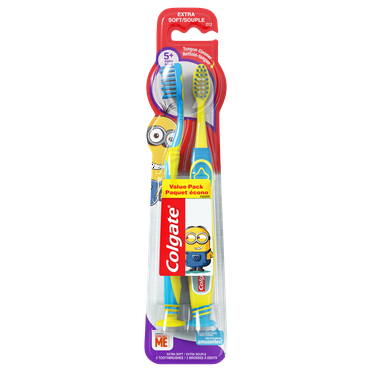 Colgate Kids Extra Soft Toothbrush with Suction Cup - 2 Count (Minions)