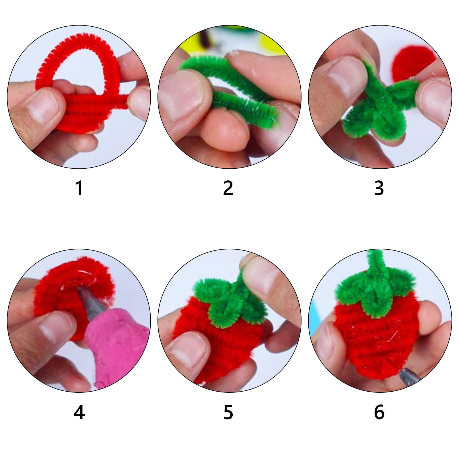 Tripumer 300 Pcs Pipe Cleaners Multicolor Chenille Stems Polyester Coated Wire Material for DIY Art Creative Craft Decorations