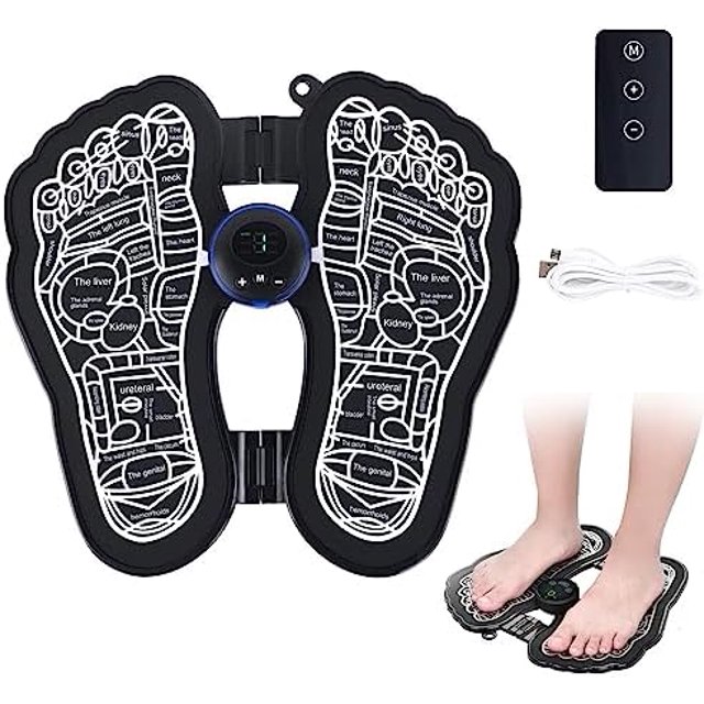 Nueva almohadilla masajeadora de pies para relajación de pies, alfombrilla masajeadora para pies, regalos para piernas de acupresión para mujeres y hombres (controlador telescópico)