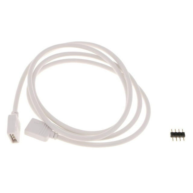 lionlar 5050 3528 RGB LED Strip Light Extension Cable Connector Line 4 Pin 1m