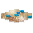 thumbnail image 3 of Startonight Large Canvas Wall Art Flowers - Blue Poppies on the Wheat Field - Huge Framed Modern Set of 7 Panels 40 x 95 Inches, 3 of 5