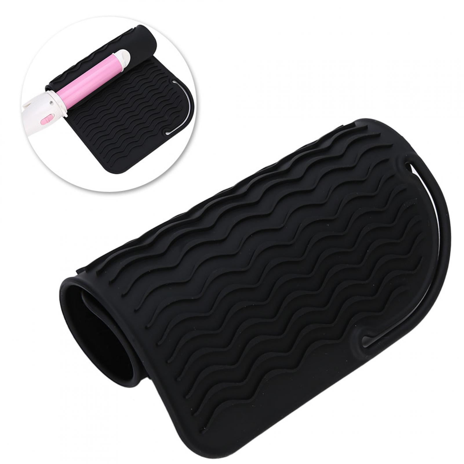 Non- Buckle Ring Easy To Clean Heat Resistant Cover, Hair Straightener Pad, Hair Salons For Hair Styling Black