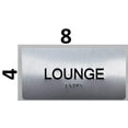 thumbnail image 2 of Lounge Sign Silver-Tactile Touch Braille Sign (Aluminium !!, Brush Silver,Size 4x8)- The Sensation line(ref-2022-4), 2 of 4