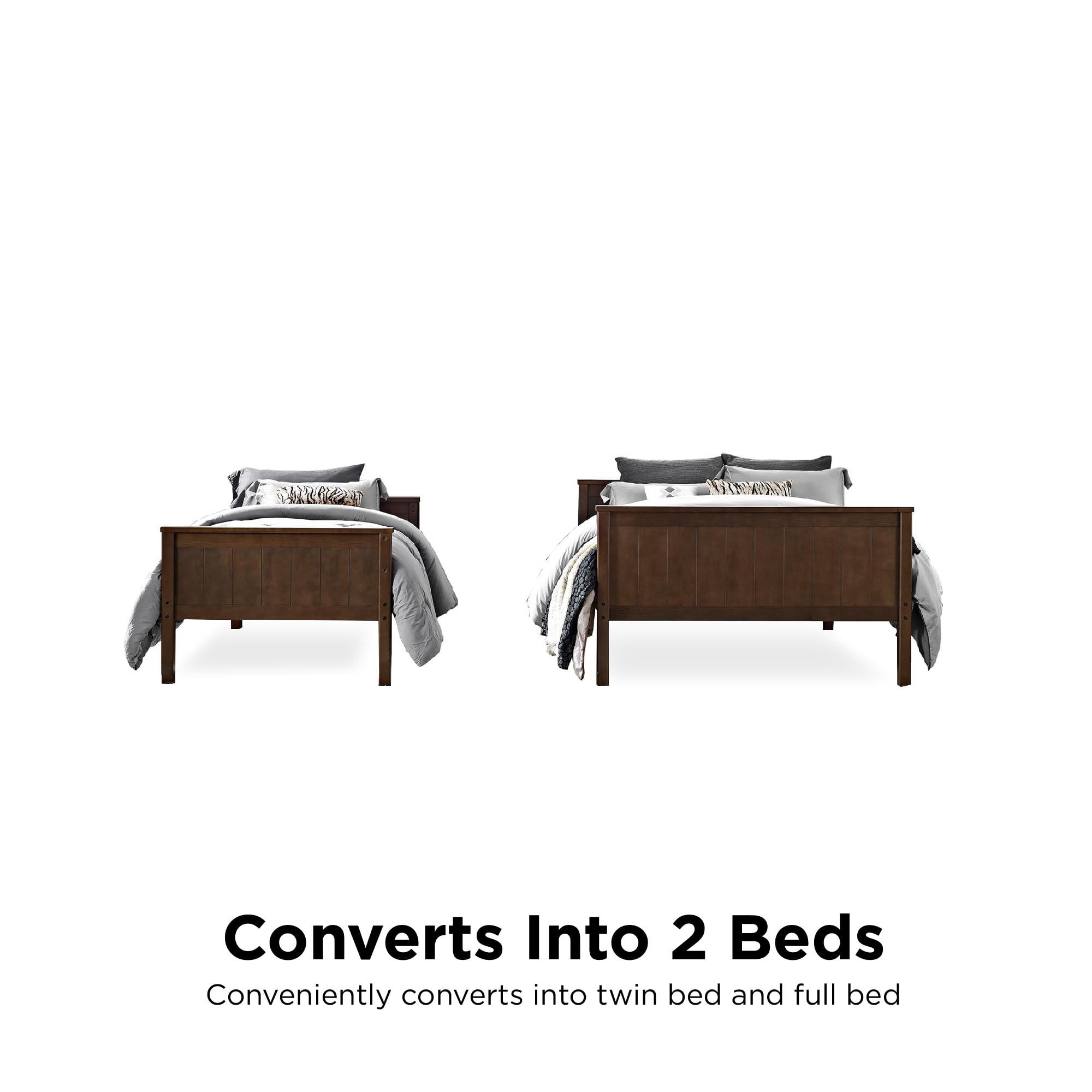 Better Homes and Gardens Ashcreek Twin over Full Bunk Bed, Mocha