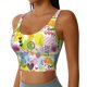 thumbnail image 2 of Fotbe Tropical Pineapples Sujetador Deportivo Largo sin Aros para Mujer con Almohadillas y Soporte Medio, Transpirable y Absorbente, Camiseta Tipo Chaleco o Tank Top-Small, 2 of 8