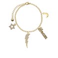 thumbnail image 2 of Delight Jewelry Goldtone Large Clear Crystal Lightning Bolt Goldtone Dream Big Charm Bracelet, 7.5+2" Extender, 2 of 4