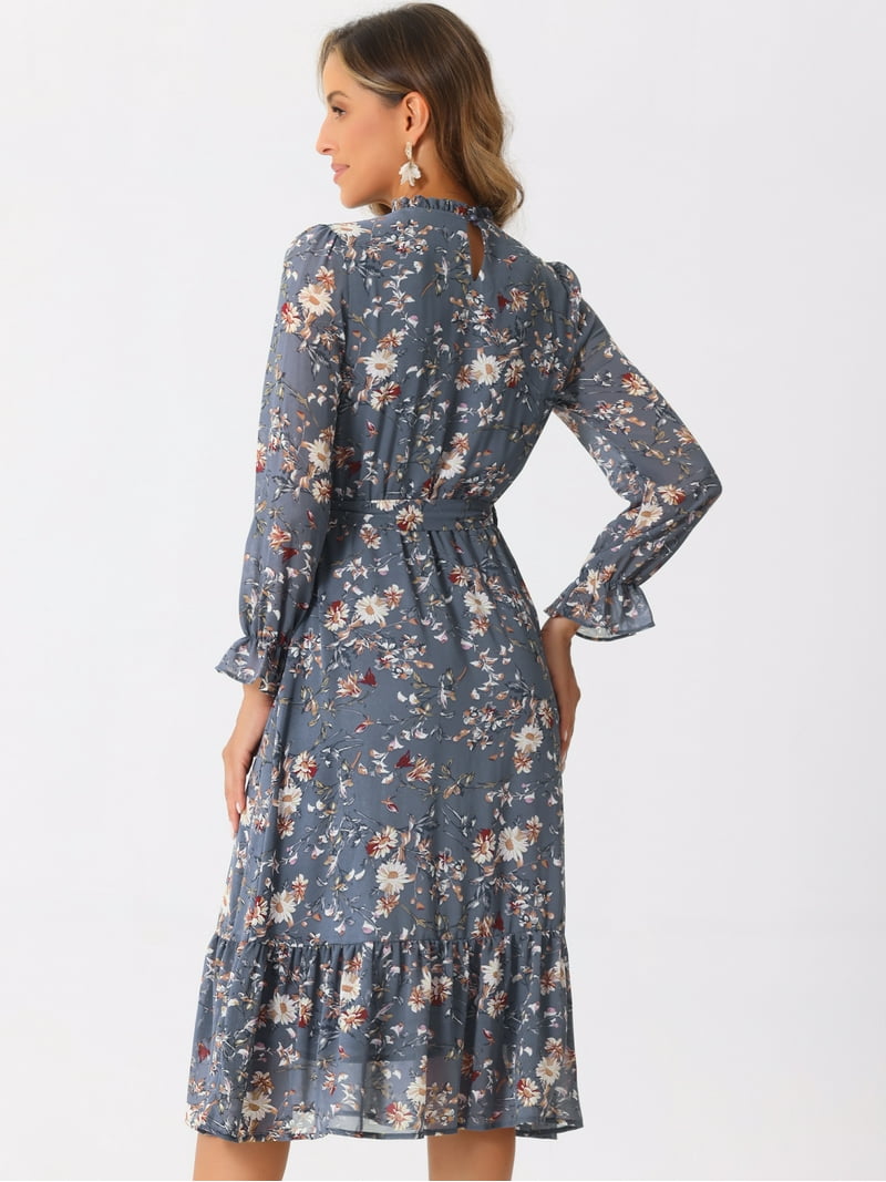slim fit dress slacks Leona Azul Floral Midi Dress main image 1