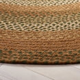 thumbnail image 3 of SAFAVIEH Braided Claes Bordered Reversible Area Rug, Ivory/Brown, 3' x 3' Round, 3 of 11
