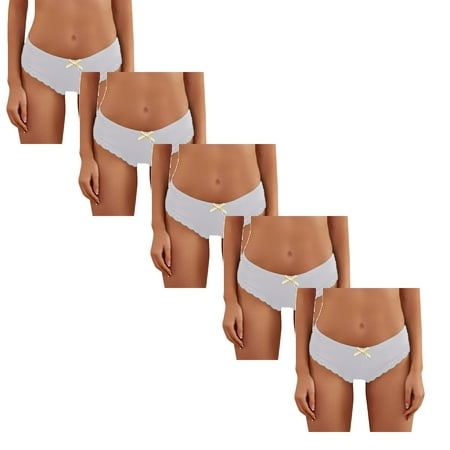 

Women Underwear Brief Fashion Lace Lingerie Lace Pants Lace Low Waist Panties 5PC