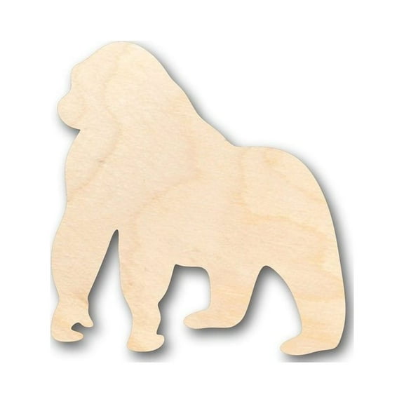 Unfinished Wood Gorilla Shape - Animal - Wildlife - Craft - up to 46" DIY 24" / 1/8"