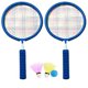 thumbnail image 1 of Children's Badminton Racket Set Lightweight Outdoor Play Parent-Child Sports Toy Soft Rounded Edge Design 2 Rackets 2 Shuttlecocks 1 Ball Blue O, 1 of 5