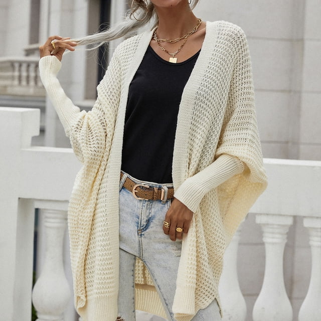 Cardigans pour Femmes Cardigans à Col Rond pour Femmes Cardigan Tricoté Ample Chandail Coloré Hauts d'Automne pour Femmes en Liquidation