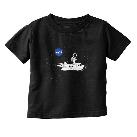 NASA Astronaut Space Shuttle Surfing Toddler Boy Girl T Shirt Infant Toddler Brisco Brands 12M