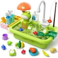 thumbnail image 1 of Fregadero de cocina de juguete Pupu Pig con grifo eléctrico para niños de 3 a 9 años, 1 of 6