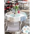 thumbnail image 5 of Outdoor Tablecloth with Umbrella Hole for Patio/Picnic/Party/Camping, Dandelion Flower Waterproof Table Cloth Round Cover Washable, Modern Bohemia Floral Pattern Watercolor (Dia 60"), 5 of 9