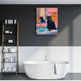 thumbnail image 4 of Funny Black Cat Canvas Wall Art Wash Your Little Paws Trendy Cat Painting Picture Wall Decor Colorful Cute Cat Poster Print Artwork for living room bedroom toilet bathroom Home Decoration, 4 of 6