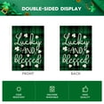 thumbnail image 3 of Sm:)e Lucky and Blessed Shamrock St. Patrick's Day Garden Flag 12.5 x 18 Inch Watercolor Buffalo Plaid, Patricks Day Decoration, 3 of 7