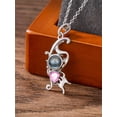 thumbnail image 4 of I Love You Necklace 100 Languages Projection Necklace Butterfly Necklace 925 Sterling Silver Butterfly October Birthstone Pendant Necklace Jewelry Gifts for Mom Women Birthday, 4 of 10