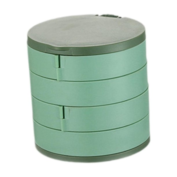 Organizador de joyas giratorio, soporte para pendientes, versátil caja de almacenamiento de joyas pequeña de 4 niveles para accesorios para el cabello