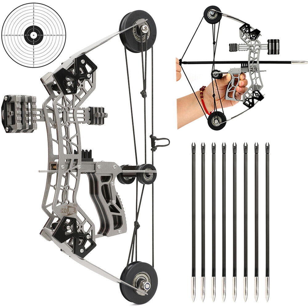 Mini Compound Bow Kit 12lbs Target Archery Gift Hunting Pocket Bow