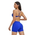 thumbnail image 6 of IBTOM CASTLE Two Piece Workout Sets for Women Y Back Sports Jogger Outfits Bra High Waist Biker Shorts Matching Gym Sets Yoga Pilates Outfits XL Blue, 6 of 7