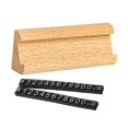 thumbnail image 2 of Expositor de madera con etiquetas de precio y números, etiquetas de precio de venta, soporte de precio ajustable Amarillo claro argent, 2 of 9