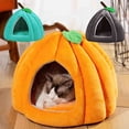 thumbnail image 7 of Moocorvic Cat Beds Tent for Indoor Cats, Cute Pumpkin Christmas Decoration Pet Bed 15 Inch, Blue, 7 of 7