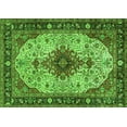 thumbnail image 1 of Ahgly Company Indoor Rectangle Medallion Green Traditional Area Rugs, 2' x 5', 1 of 1