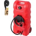 thumbnail image 1 of 15 gallon red gas can fuel tank container con le manual siphon pump y 10ft hose para fuel almacenamiento, 1 of 10