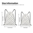 thumbnail image 2 of Saiise Dancing Dogs Pattern Sports Drawstring Backpack - String Swim Gym Bag with Wet Proof Pocket for Women&Men-Medium, 2 of 6