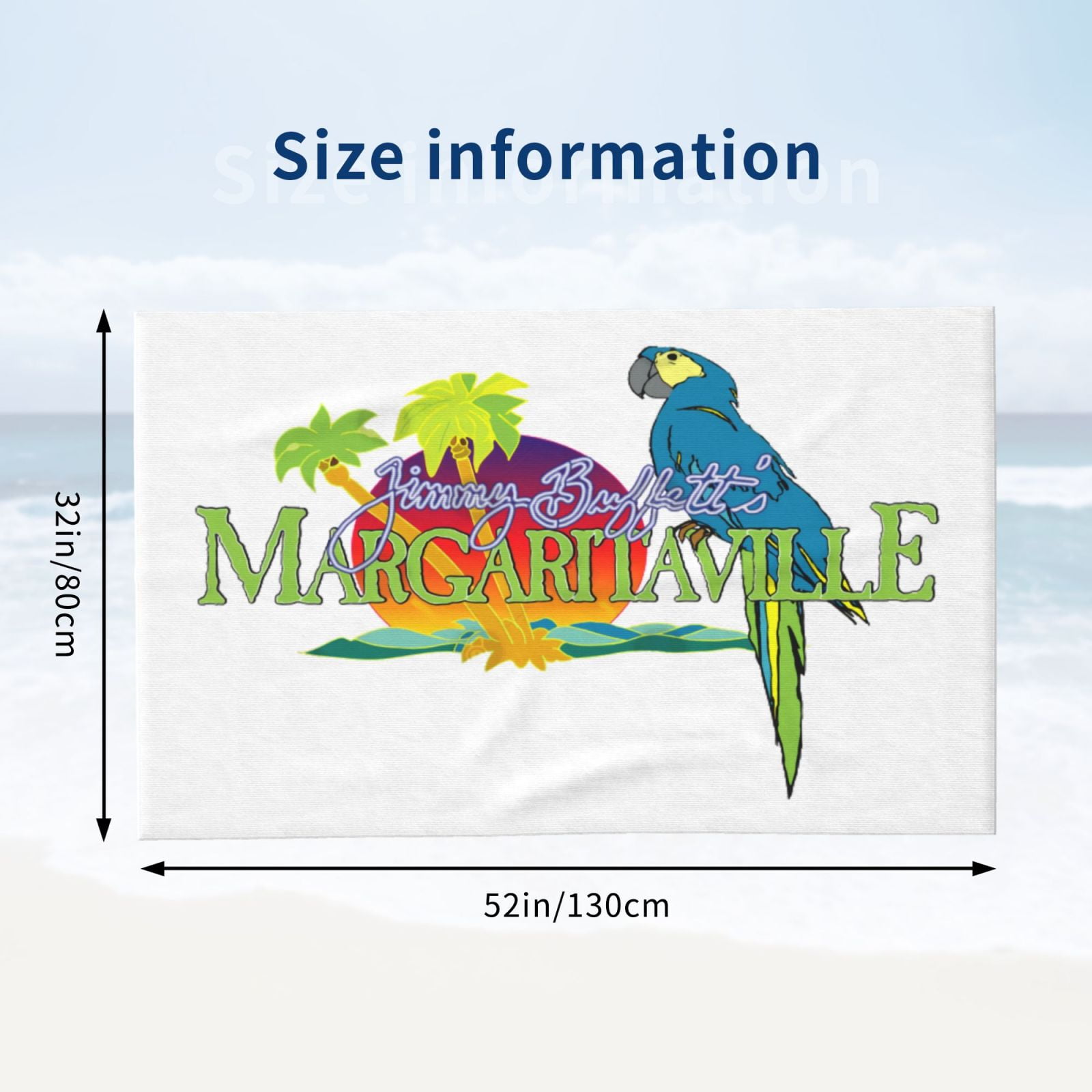 Jimmy Buffett Margaritaville Bath Towel Washcloths Beach Towel Quick Dry Towel Microfiber Absorbent Bath Towel 32x52 In