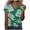 Army Green, variant on Women's Leopard Print V Neck Short Sleeve Tops Casual Summer Blouses Fashion T Shirts for Daily & Casual Outings Brown L