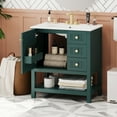thumbnail image 2 of 30-inch transitional style bathroom vanity cabinet combination with ceramic sink, durable and sturdy, rust-resistant and stain-resistant, with ample storage space, 2 of 9