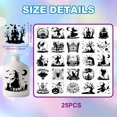 25Pcs 25 Styles PVC Self Adhesive Stickers Waterproof Embossed Decals ...