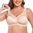 thumbnail image 3 of Women's Wireless Minimizer Plus Size Sleep Unlined Full Coverage Lace Bra 50H, 3 of 6