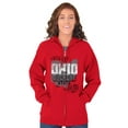 thumbnail image 4 of Ohio Heart of it All State Shaped Map Zip Up Hoodie Men's Women's Brisco Brands X, 4 of 6