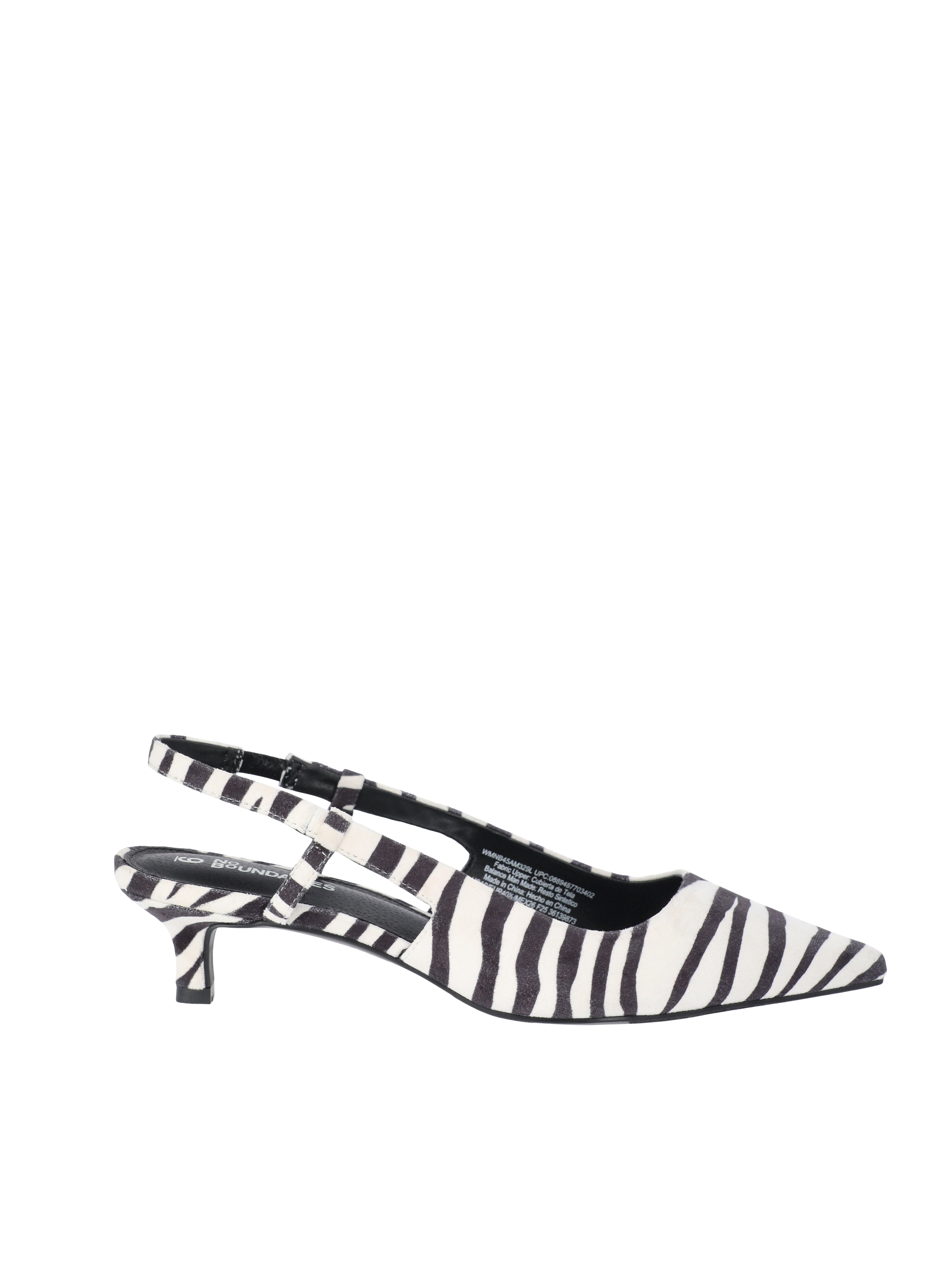 No Boundaries Faux Leather Slingback Kitten Heels, Women's
