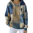 thumbnail image 1 of WZXFASHION Chandail Décontracté à Capuche à Carreaux pour Femmes, Automne et Hiver, Impression Numérique, jusqu'à 50 % de Rabais, Chandail à Enfiler pour Hommes, 1 of 4