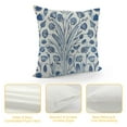 thumbnail image 4 of Nawypu  Blue and White Geometric Flower Throw Pillow Cover Lily Leaf Ginkgo Biloba Flower Throw Pillow Covers Chinoiserie Style Euro Sham Pillow for Living Room Bedroom, 4 of 5