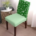 thumbnail image 3 of Chair Covers for Dining Room Set of 8,Snowy Snowflakes Christmas Season Stretch Seat Protector Removable Washable Chairs Slipcovers for Kitchen Banquet Wedding Hotel,Black White, 3 of 6