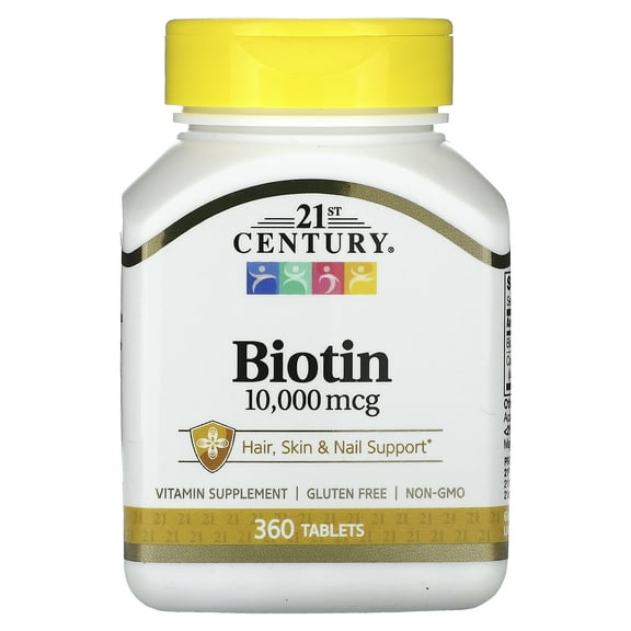 21st Century Biotin, 10,000 mcg, 360 Tablets