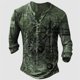 thumbnail image 1 of Camiseta Vintage para hombre, camisa de manga larga con cuello en V de imitación de algodón, ropa informal de gran tamaño, Camisa estampada con ancla de barco, otoño, 1 of 4