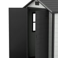thumbnail image 6 of Craftian Plastic Outdoor Shed,6.2x3.4ft All-Weather Resin Storage Shed with Reinforced Floor Lockable Door Garage Patio Garden Storage Shed, 6 of 7