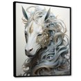 thumbnail image 2 of Designart "Painting Of The Mythical Horse I" Mythical Creatures Floater Framed Canvas Wall Art, 2 of 5