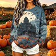 thumbnail image 5 of Meichang Halloween Sweatshirt Women Halloween Graphic Sweatshirt Crewneck Cute Pullover Sweatshirts Oversized Long Sleeve Festival Pullover, 5 of 8