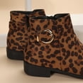 thumbnail image 2 of NECHOLOGY Botas Mujer Adulto Femenino Zapatos Botines mujer Botas informales para mujer, botines de moda, botas de invierno para mujer con cremallera lateral, botas (Brown, 7.5), 2 of 7