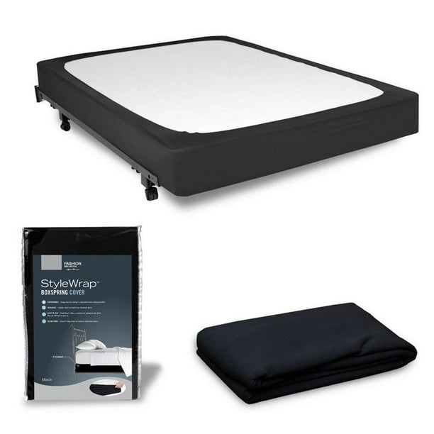 Fashion Bed StyleWrap Twin Box Spring Cover in Black