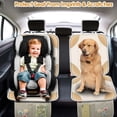 thumbnail image 3 of Siivton Car Seat Protector for Child Car Seat - Waterproof Non-Slip Leather Mat with 2 Mesh Pockets, Universal Seat Cover for Baby, Pets & Vehicles(2-Pack,Off-White), 3 of 8